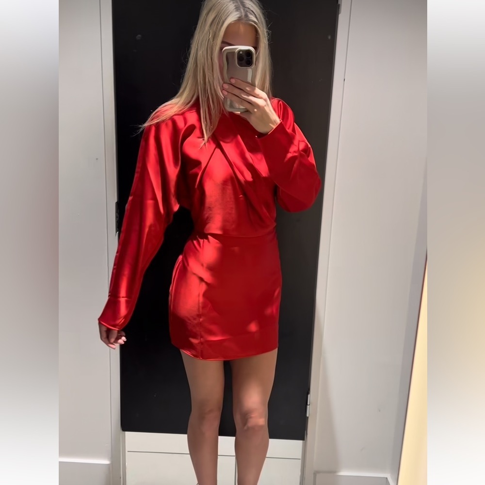 H&M Red Long Sleeve Dress, worn once